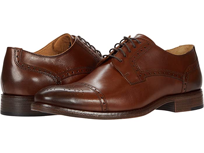 () 󥹥ȥ&ޡե  륤 å ȥ Johnston &Murphy men Johnston &Murphy Lewis Cap Toe Tan Full Grain Leather