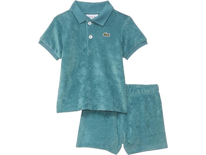 () 饳 å å 硼 ꡼ ݥ   硼  Хå (ȥɥ顼) Lacoste Kids kids Lacoste Kids Short Sleeve Polo Shirt with Shorts & Bag (Toddler) Hydro