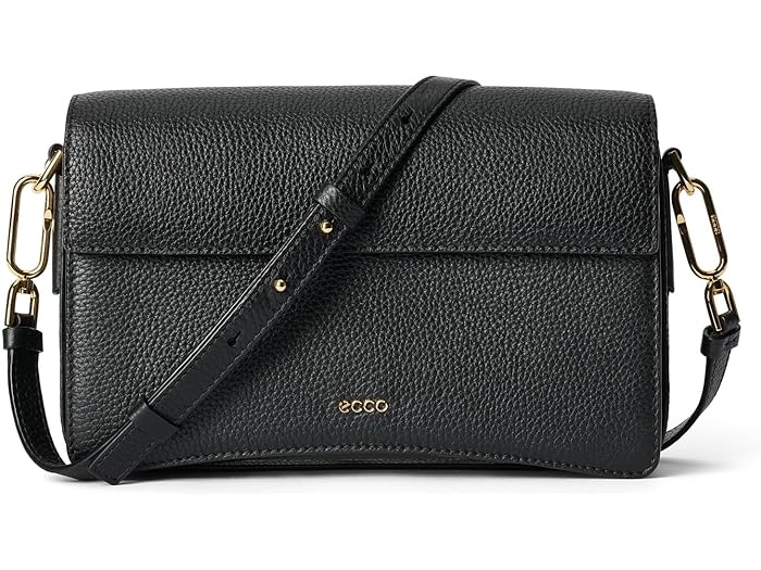 取寄 エコー ラージ ピンチ バッグ ECCO ECCO Large Pinch Bag Black Pebbled Leather