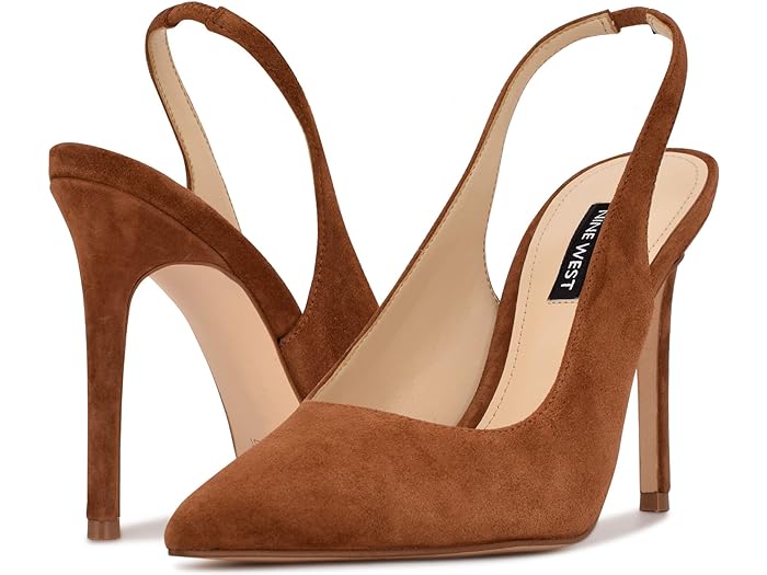 () ʥ󥦥 ǥ ե Nine West women Feather Cognac Suede