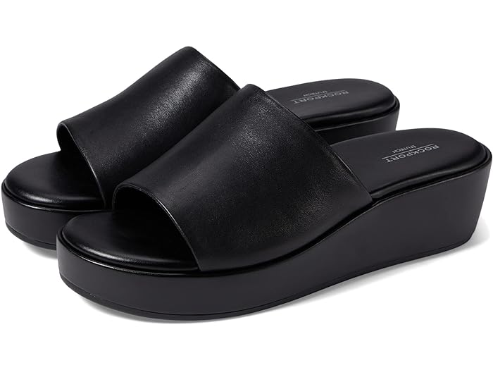 ロックポート ハイヒール (取寄) ロックポート レディース オーブリエラ スライド Rockport women Rockport Aubriella Slide Black Leather