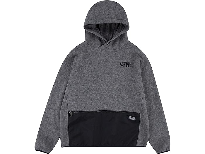 (取寄) リーバイス キッズ ボーイズ ナイロン プルオーバー ブーディ (ビッグ キッズ) Levi's Kids boys Levi's Kids Nylon Pullover Hoodie (Big Kids) Charcoal