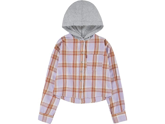 (取寄) リーバイス キッズ ガールズ フーデット ボタンアップ フランネル シャツ (ビッグ キッズ) Levi's Kids girls Levi's Kids Hooded Button-Up Flannel Shirt (Big Kids) Pastel Lilac