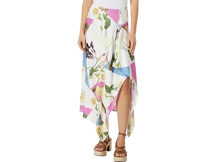 () ƥåɥ١ ǥ ե ߥǥ   ȥå ѥͥ Ted Baker women Ted Baker Saphiya Midi Skirt with Asymmetric Panel White