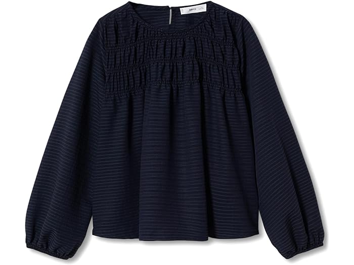 (取寄) マンゴ キッズ ガールズ フィリパ ブラウザ (リトル キッズ/ビッグ キッズ) MANGO Kids girls MANGO Kids Filipa Blouse (Little Kids/Big Kids) Navy