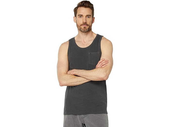 ルーカ タンクトップ  メンズ (取寄) ルーカ メンズ PRC ピグメント タンク トップ RVCA men RVCA PTC Pigment Tank Top Pirate Black 1