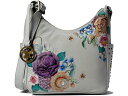 () AkVJ fB[X 433 NVbN z[{[ EBY X^fbh TCh |Pbc Anuschka women Anuschka 433 Classic Hobo With Studded Side Pockets Floral Charm