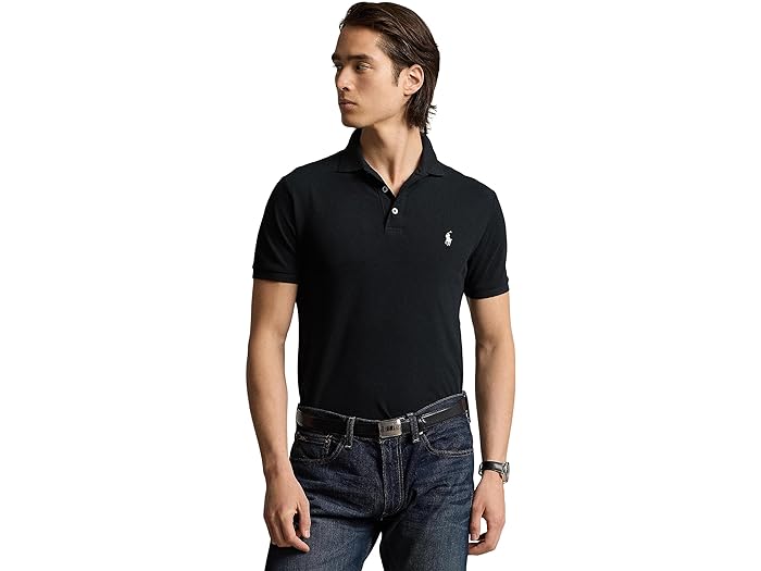 (取寄) ラルフローレン メンズ クラシック フィット ストレッチ メッシュ ポロ シャツ Polo Ralph Lauren men Classic Fit Stretch Mesh Polo Shirt Polo Black