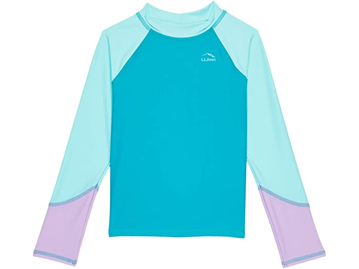(取寄) エルエルビーン キッズ スイム シャツ (ビッグ キッズ) L.L.Bean kids Sun-and-Surf Swim Shirt (Big Kids) Teal Blue Color-Block