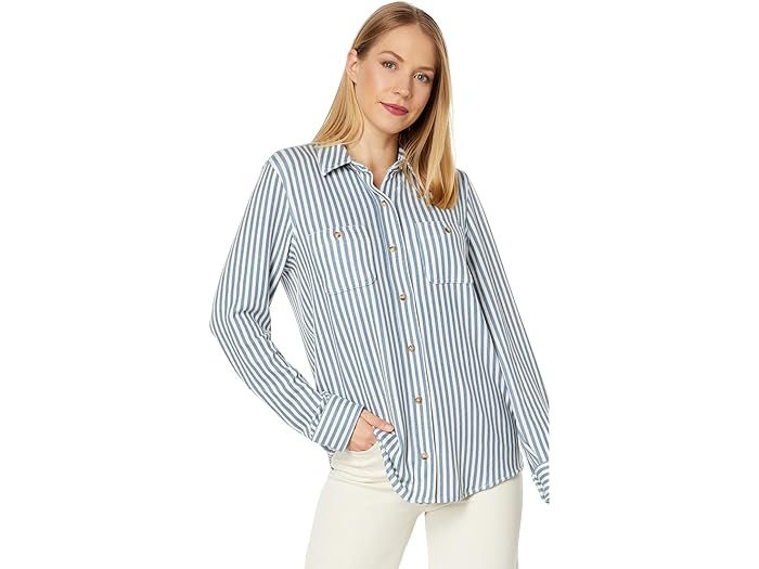(取寄) ファリティ レディース レジェンド セーター シャツ Faherty women Faherty Legend Sweater Shirt Navy Blazer Stripe