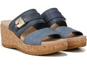 (取寄) ドクターショール レディース カリ ヴィーブ ウェッジ サンダル Dr. Scholl's women Cali Vibe Wedge Sandal Oxide Blue(4)