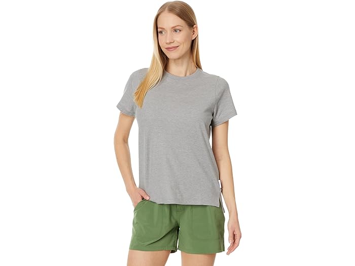 (取寄) スマートウール レディース パーフェクト クルー ショート スリーブ ティー Smartwool women Perfect Crew Short Sleeve Tee Light Gray Heather
