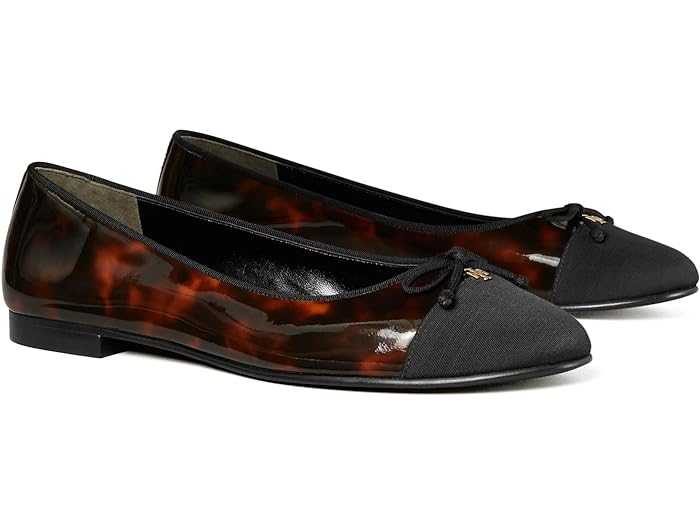 () ȥ꡼С ǥ å-ȥ Х쥨 Tory Burch women Cap-Toe Ballet Tortoise...