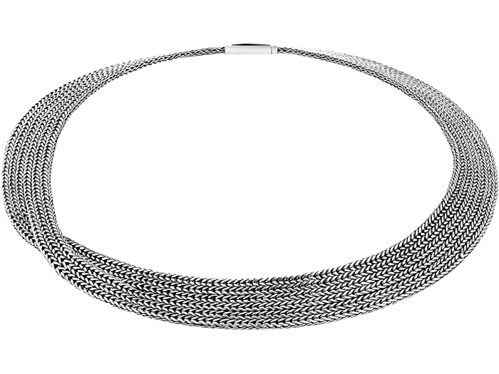 (取寄) ジョン ハーディ クラシック チェイン ネックレス ウィズ クラスプ John Hardy Classic Chain Necklace with Reticulated Pusher Clasp Silver