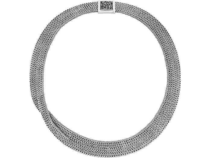 (取寄) ジョン ハーディ クラシック チェイン ネックレス ウィズ クラスプ John Hardy Classic Chain Necklace with Reticulated Pusher Clasp Silver