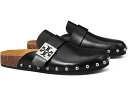 (取寄) トリーバーチ レディース メロウ スタッズ ミュール Tory Burch women Mellow Stud Mule Perfect Black/Silver(4)