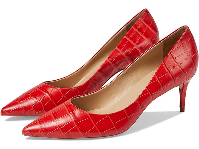 (取寄) マッシモ マッテオ レディース デビー クロコ ミッド ヒール ポンプ Massimo Matteo women Massimo Matteo Debbie Croco Mid Heel Pump Vermelho Croco