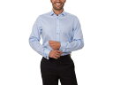 (取寄) カルバンクライン メンズ ドレス シャツ スリム フィット ノン アイロン ヘリンボーン スプレッド カラー Calvin Klein men Dress Shirt Slim Fit Non Iron Herringbone Spread Collar Blue(4)