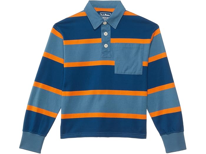 (取寄) エルエルビーン キッズ ストライプド ラグビー シャツ L.L.Bean Kid's Striped Rugby Shirt Blue 1
