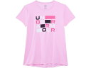 (取寄) アンダーアーマー キッズ ガールズ テック ブロック ロゴ ショート スリーブ Tシャツ (ビッグ キッド) Under Armour Kids girls Tech Block Logo Short Sleeve T-Shirt (Big Kid) Stellar Pink/White(4)