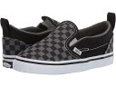 (取寄) バンズ キッズ キッズ スリッポン V (インファント/トドラー) Vans Kids kids Slip-On V (Infant/Toddler) (Checkerboard) Black/Pewter