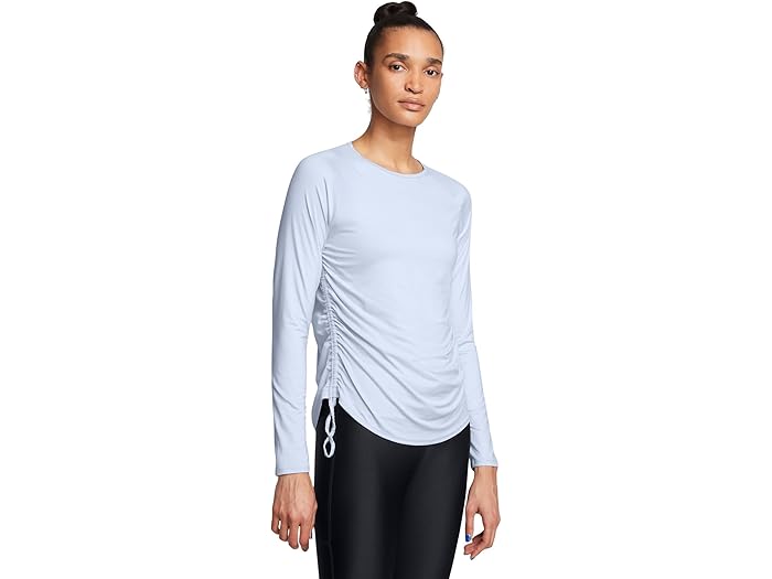 (取寄) アンダーアーマー レディース モーション ロング スリーブ ロングライン クルー Under Armour women Motion Long Sleeve Longline Crew Nimbus Blue/White