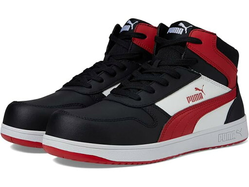 (取寄) プーマ セーフティー メンズ フロントコート レザー ミッド ASTM エー PUMA Safety men Frontcourt Leather Mid ASTM EH Black/White/Red (取寄) プーマ セーフティー メンズ フロントコート レザー ミッド ASTM エー PUMA Safety men Frontcourt Leather Mid ASTM EH Black/White/Red