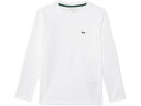 (取寄) ラコステ キッズ キッズ ロング スリーブ クルー ネック コットン Tシャツ (トドラー/リトル キッズ/ビッグ キッズ) Lacoste Kids...