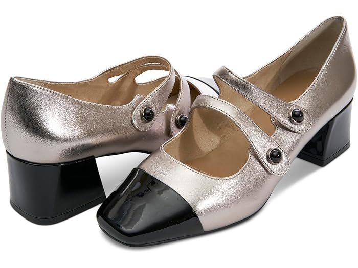 () ͥ ǥ  Vaneli women Darin Pewter Mercury/Black Patent