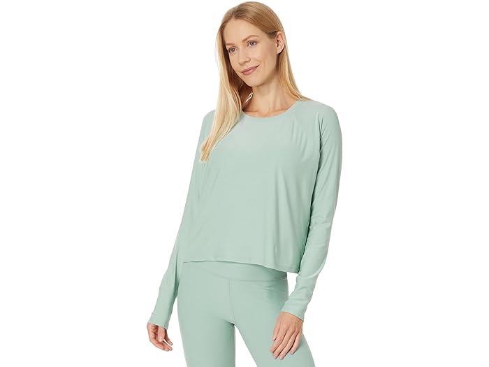 (取寄) ビヨンドヨガ レディース フェザーウェイト デイドリーマー プルオーバー Beyond Yoga women Featherweight Daydreamer Pullover Minty Slate Heather