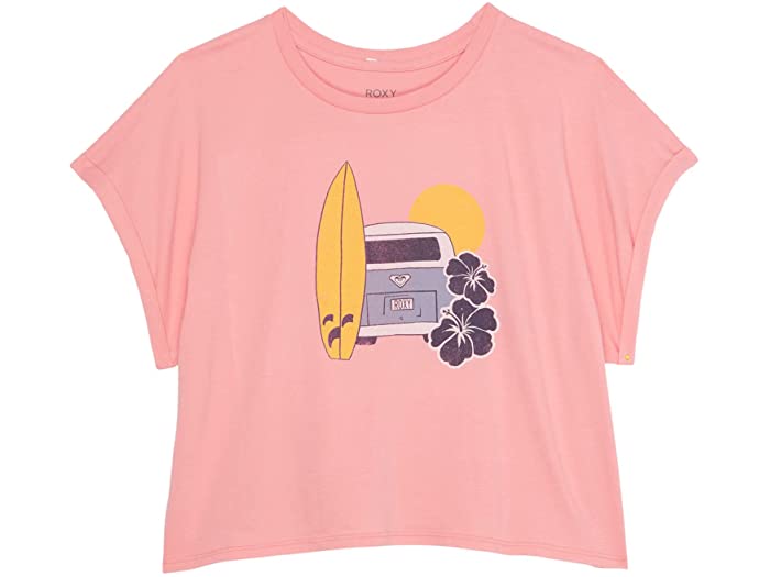 (取寄) ロキシー キッズ ガールズ ヴァン アンド サーフ Tシャツ (リトル キッズ/ビッグ キッズ) Roxy Kids girls Van and Surf T-Shirt (Little Kids/Big Kids) Salmon Rose