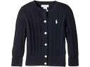 (取寄) ラルフローレン キッズ ガールズ ケーブルニット コットン カーディガン (インファント) Polo Ralph Lauren Kids girls Cable-Knit Cotton Cardigan (Infant) Hunter Navy/French White Pony Player