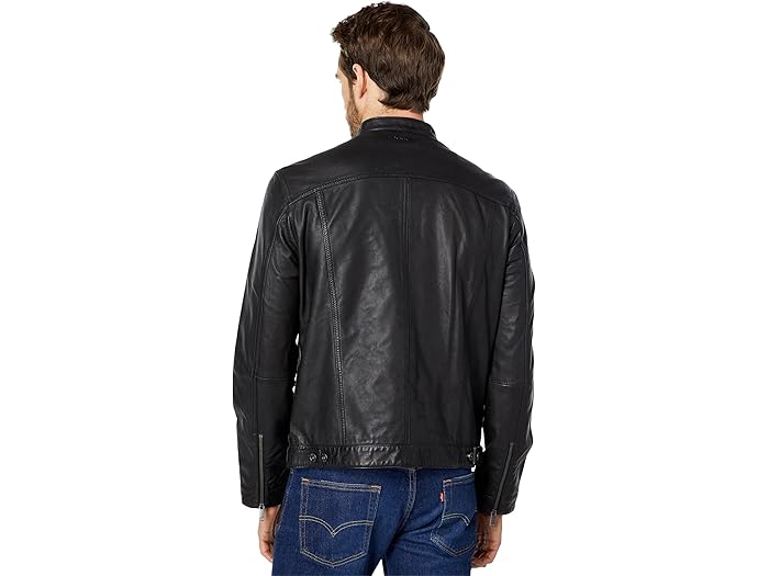 (取寄) ジョン バルベイトス メンズ バンド カラー ジャケット L858T1B John Varvatos men Band Collar Jacket L858T1B Black