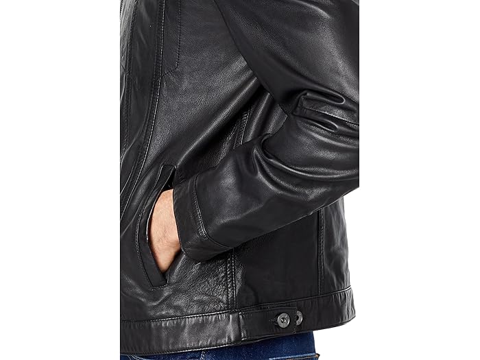 (取寄) ジョン バルベイトス メンズ バンド カラー ジャケット L858T1B John Varvatos men Band Collar Jacket L858T1B Black