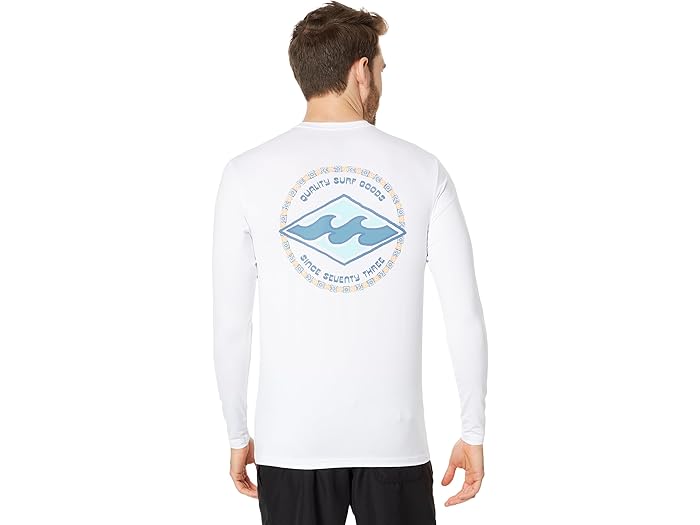 (取寄) ビラボン メンズ ローター ダイヤモンド ルーズ フィット ロング スリーブ ラッシュガード Billabong men Rotor Diamond Loose Fit Long Sleeve Rashguard White