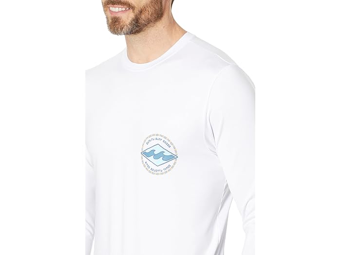 (取寄) ビラボン メンズ ローター ダイヤモンド ルーズ フィット ロング スリーブ ラッシュガード Billabong men Rotor Diamond Loose Fit Long Sleeve Rashguard White