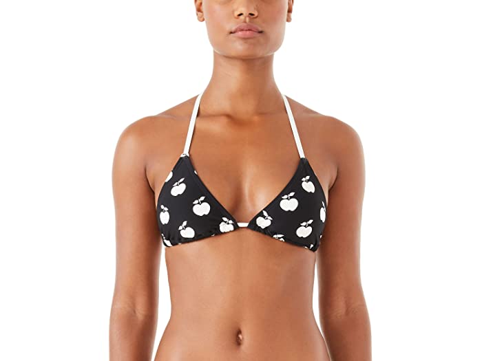 (取寄) ケイトスペード アップル トス トライアングル ビキニ トップ Kate Spade New York Apple Toss Triangle Bikini Top Black