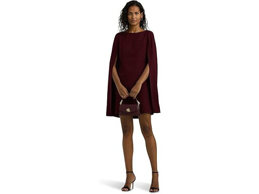 (取寄) ローレン ラルフローレン レディース ケープ ジョーゼット カクテル ドレス LAUREN Ralph Lauren women Cape Georgette Cocktail Dress Pinot Noir (取寄) ローレン ラルフローレン レディース ケープ ジョーゼット カクテル ドレス LAUREN Ralph Lauren women Cape Georgette Cocktail Dress Pinot Noir