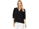 (取寄) リリー ピュリッツァー レディース ミアリー エルボー スリーブ リネン トップ Lilly Pulitzer women Mialeigh Elbow Sleeve Linen Top Noir X Noir