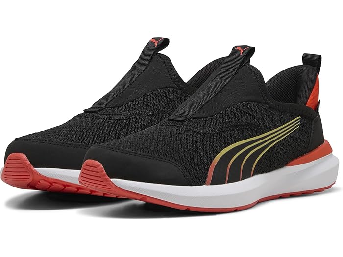 () ס å  å) PUMA kids Kruz Sliptech(Big Kid) Puma Black-Redm...