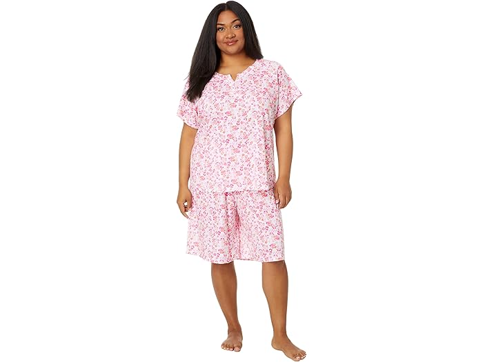 (取寄) カレン ノイバーガー レディース プラス サイズ ショート スリーブ バミューダ Pj Karen Neuburger women Plus Size Short Sleeve Bermuda PJ Summer Leo