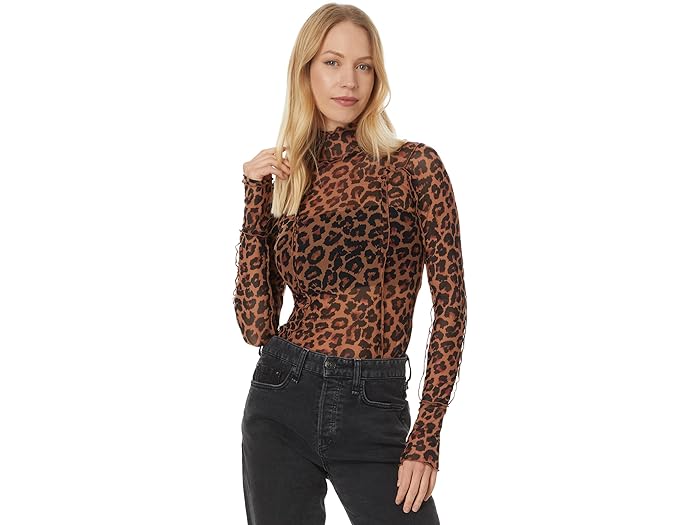 (取寄) フリーピープル レディース チャーリー プリンテッド メッシュ トップ Free People women Free People Charlie Printed Mesh Top Cats Meow