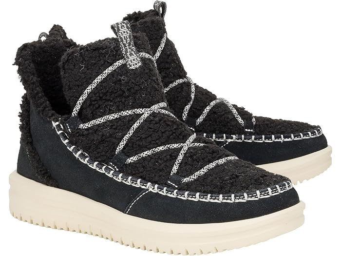 (取寄) ヘイ デュード レディース カムデン スエード コージー Hey Dude women Camden Suede Cozy Black