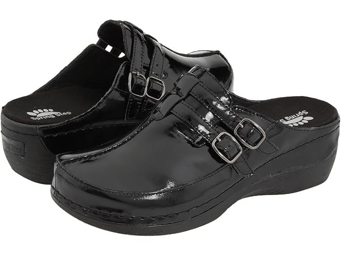 () ץ ƥå ǥ ϥåԡ Spring Step women Happy Black Patent
