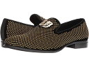 (取寄) ステイシー アダムス メンズ スワッガー スタデッド オーナメント ローファー Stacy Adams men Swagger Studded Ornament Loafer Black/Gold(4)