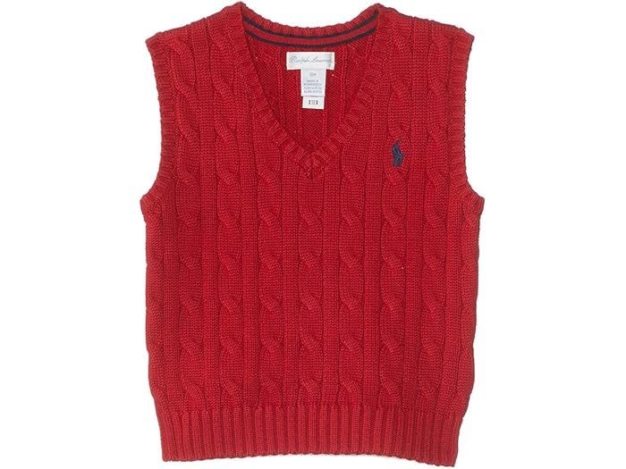 (取寄) ラルフローレン キッズ ボーイズ コーム コットン ベスト (インファント) Polo Ralph Lauren Kids boys Combed Cotton Vest (Infant) RL 2000 Red/C7932