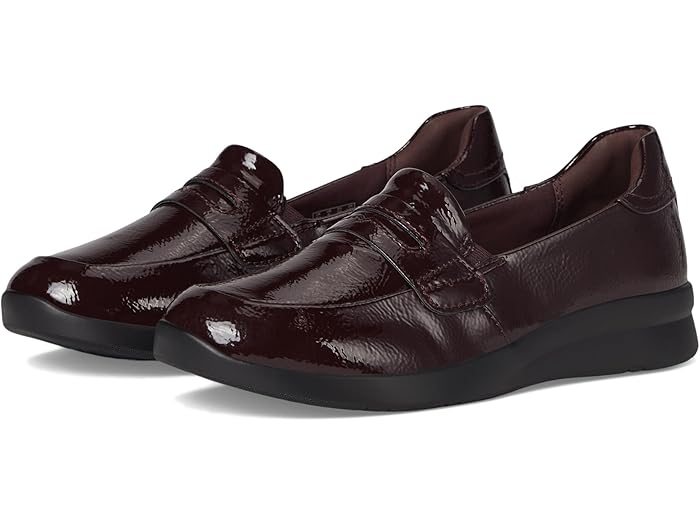 () 顼 塼 ǥ ڥˡ 磻 Clarks women Ellowyn Penny Wine Crinkle ...