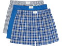 (取寄) トミーヒルフィガー メンズ コットン クラシックス ウーブン ボクサー 3-パック Tommy Hilfiger men Cotton Classics Woven Boxer 3-Pack Glacier