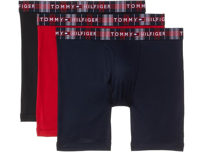 (取寄) トミーヒルフィガー メンズ コットン クラシックス ボクサー ブリーフ 3-パック Tommy Hilfiger men Cotton Classics Boxer Brief 3-Pack Red Multi