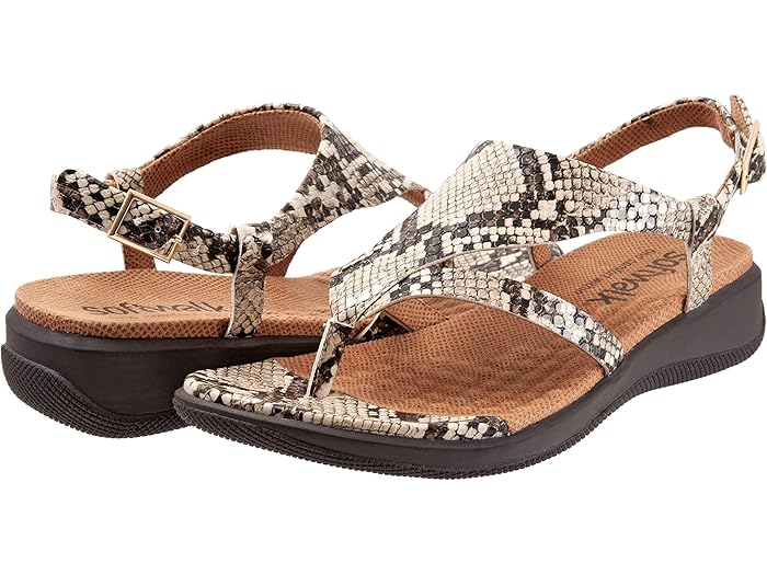 (取寄) ソフトウォーカー レディース テマラ SoftWalk women SoftWalk Temara Beige/Brown Snake